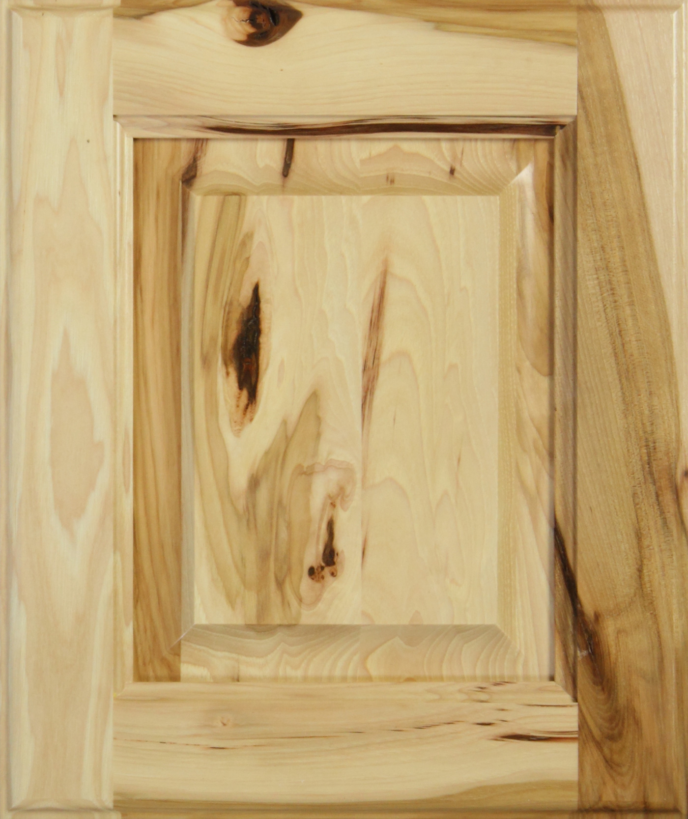 Rustic hickory cabinet door