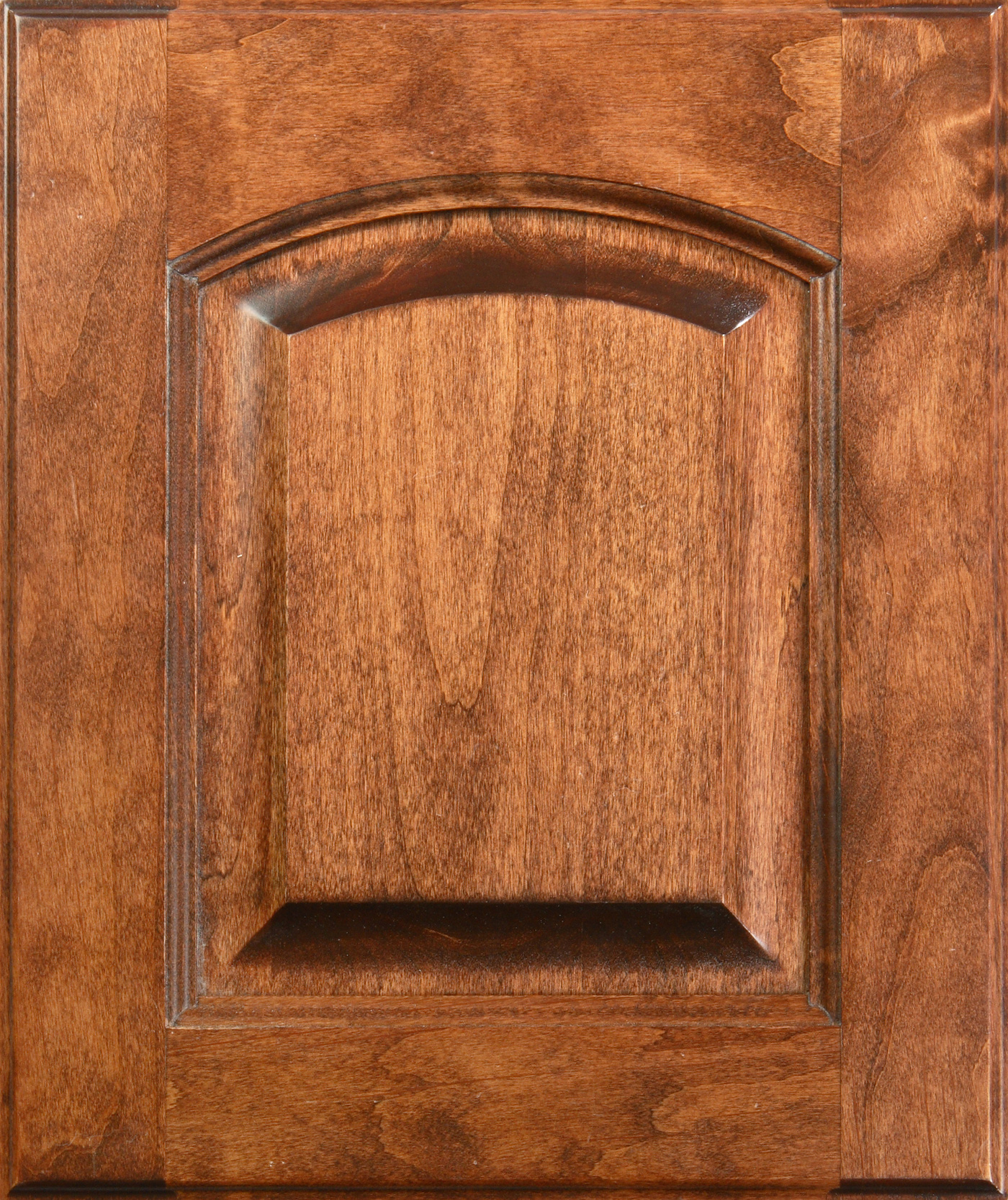 Stained clear alder cabinet door